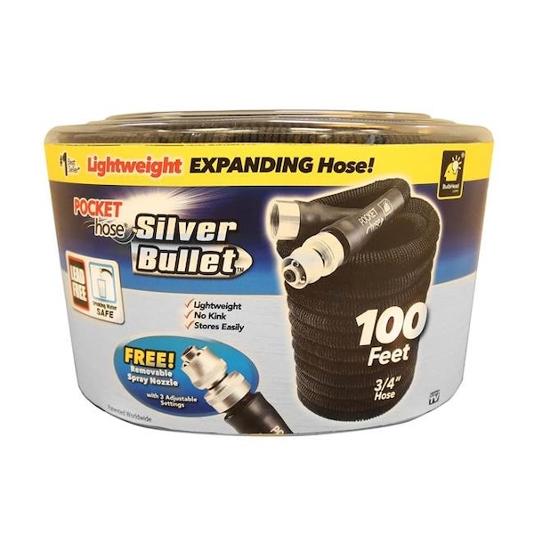 Telebrands Corp Telebrands 253334 100 ft. As Seen On TV Silver Bullet Pocket Hose 253334 - main
